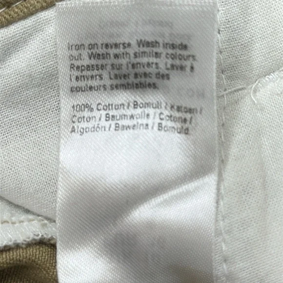 River Island 100% Cotton Khaki Green High Rise Paper Bag Belted Shorts Size US 6 - Picture 9 of 13